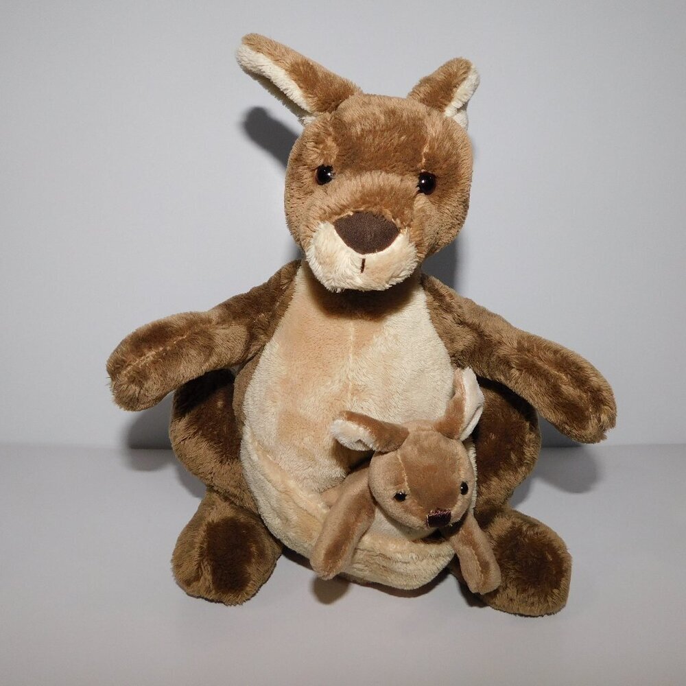 Gund Jirra Kangaroo Mom and Baby Joey 10" Plush Brown  Stuffed Animal 031074